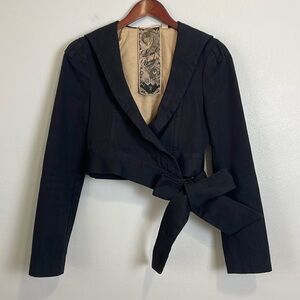 L.A.M.B. RARE Gwen Stefani Black Canvas Wrap Jacket